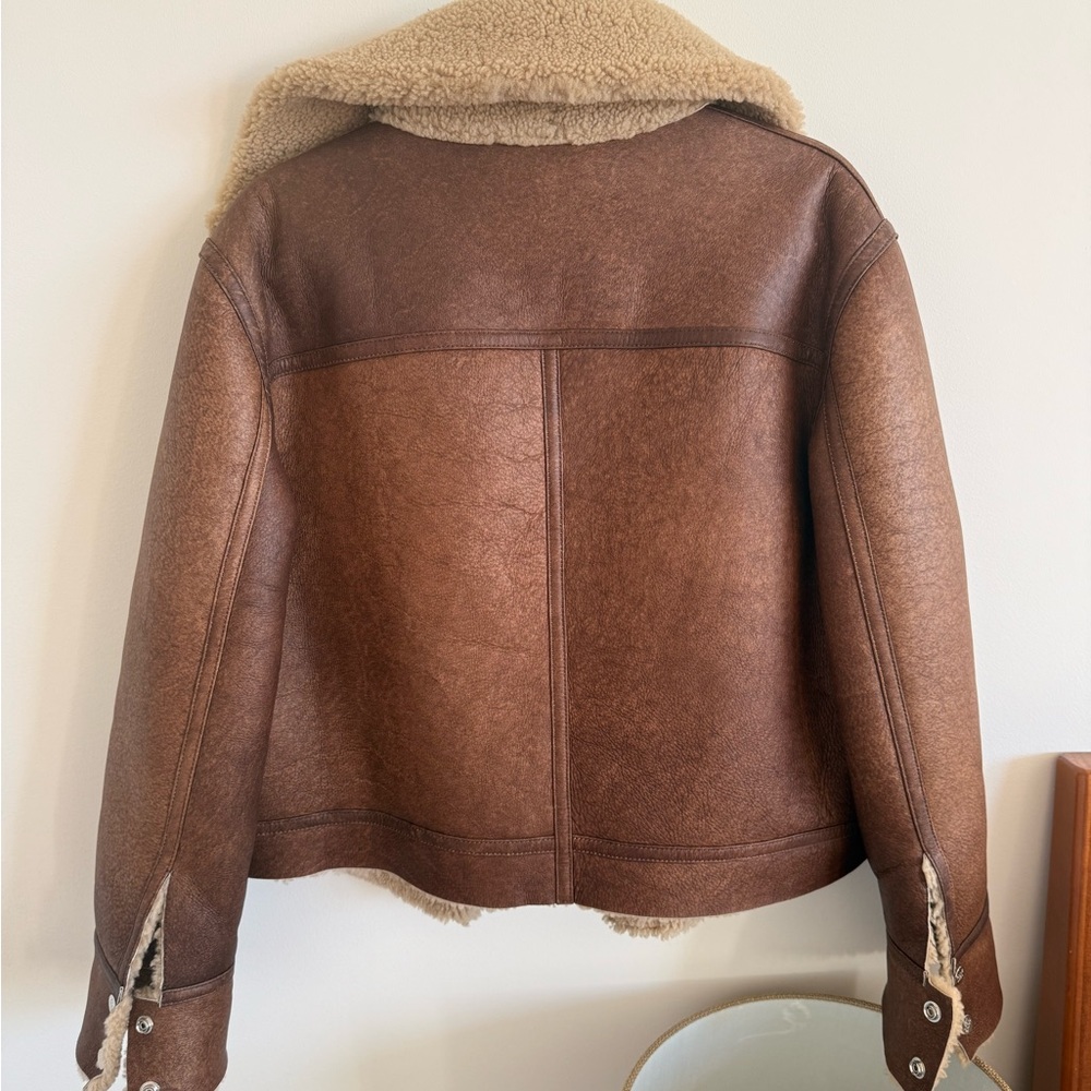 100% Leather and Shearling Jacket - image 2